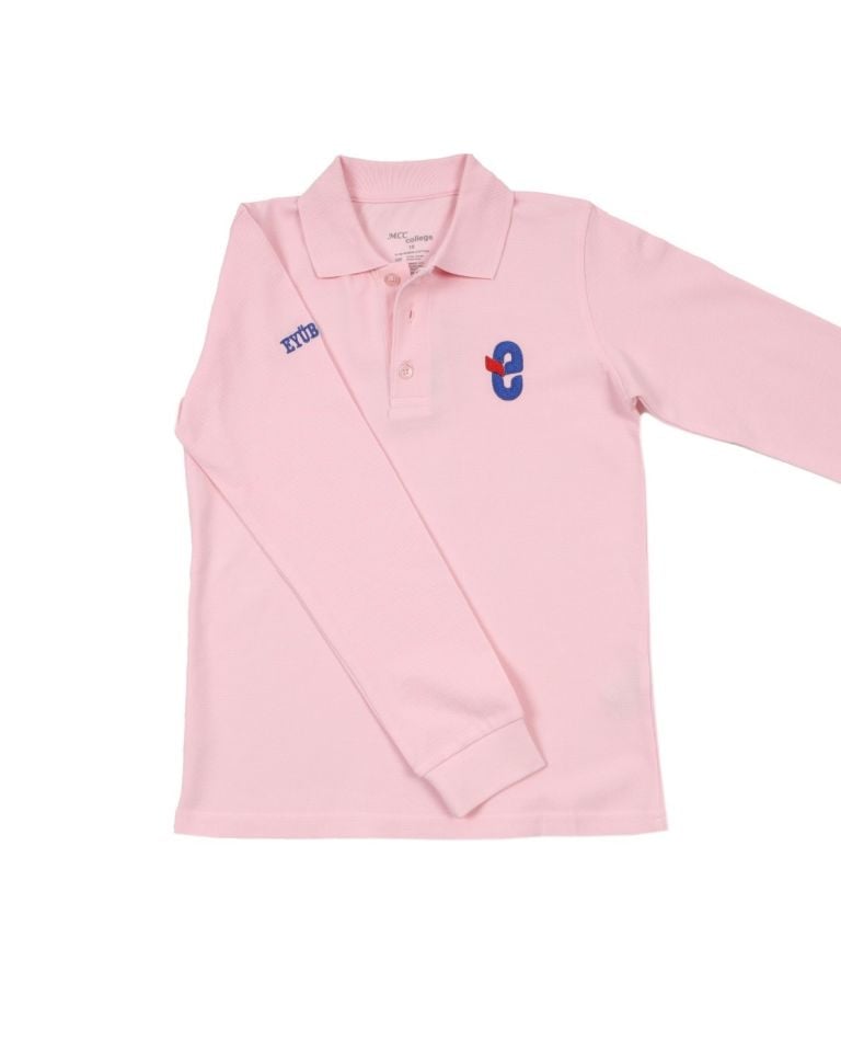 Polo Yaka Uzun Kol Pembe (Lise)